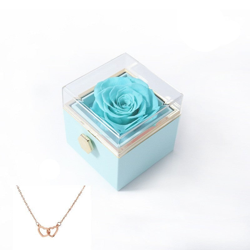 180° Roos Geschenkdoos™ | Met Gegraveerde Love Ketting