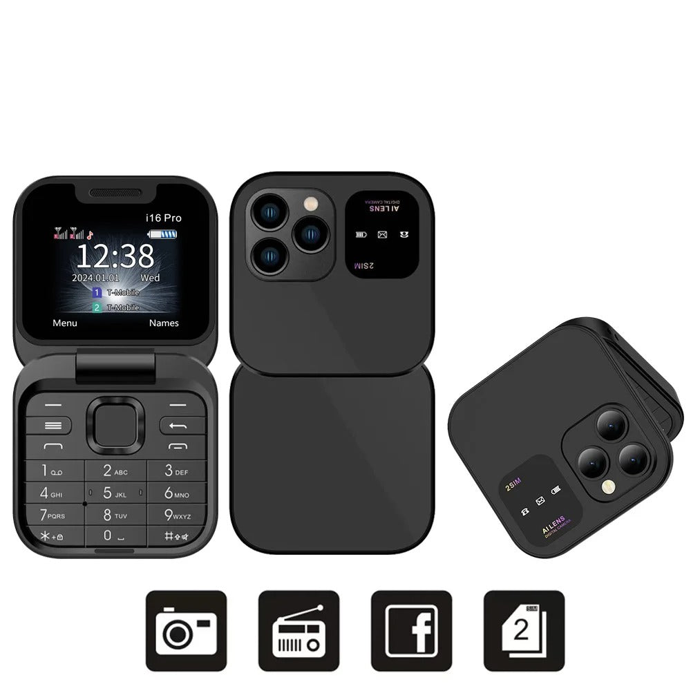 i16Pro Compact™ - Opvouwbare Telefoon